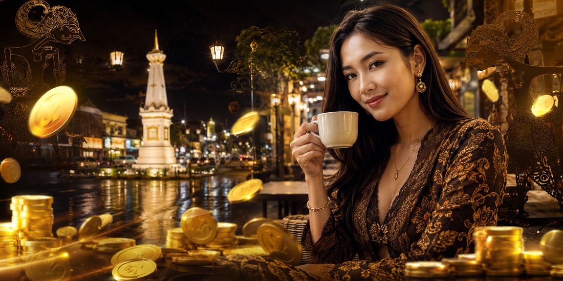 Pengguna menikmati minuman kopi sambil mengecek bonus rebate di platform permainan online